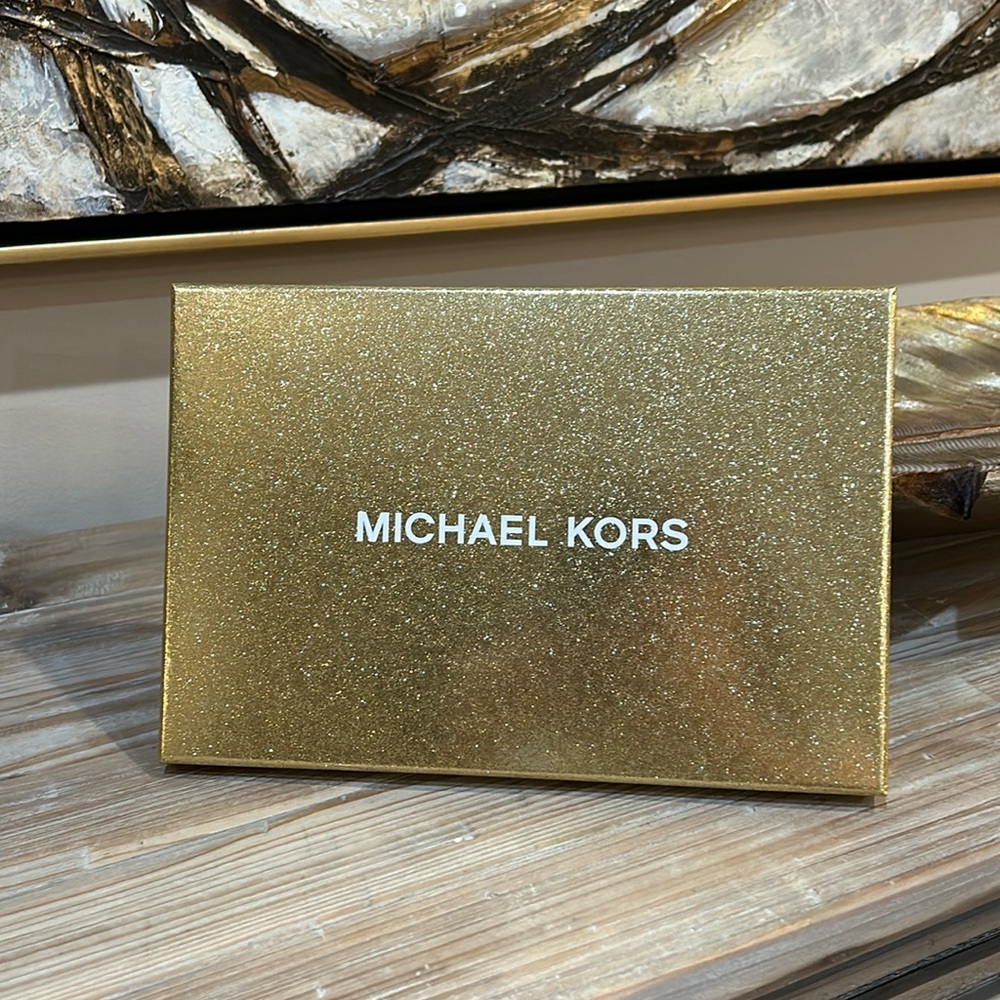 NEW Michael Kors gold box. Fits an envelope wristlet or wallet